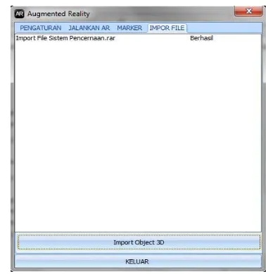 Gambar 4 hasil fungsi import file dengan aplikasi 