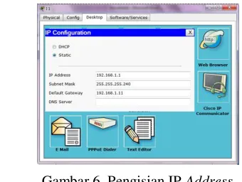 Gambar 6. Pengisian IP Address 