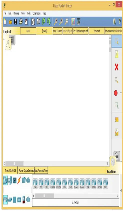Fig. 1: First Lookup of Cisco Packet Tracer 7 