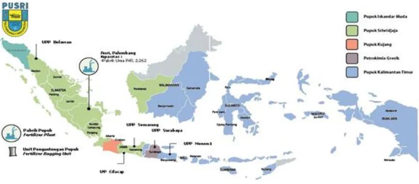 Figure 3.3.2—Fertilizer Zoning in Indonesia (Ministry of Trade Decree 7/2009) 