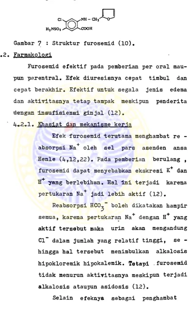 Gambar 7 : Struktur furosemid (10)*