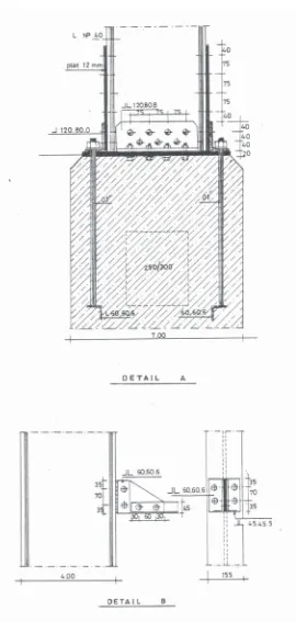 Gambar 12.38 Konstruksi Baja Tipe B Detail A-B