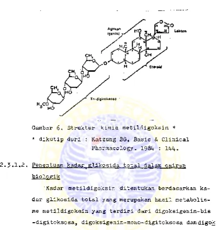 Gambar 6. Struktur kirnia metildigoksin *