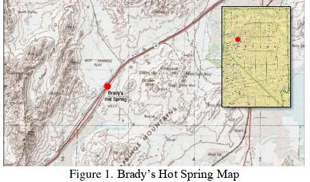Figure 1. Brady’s Hot Spring Map 