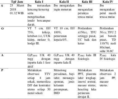Tabel 4.2 Distribusi Data Subyektif dan Obyektif dari Variabel INC Ny. “K” di PMB Siti Rofi’atun, SST 
