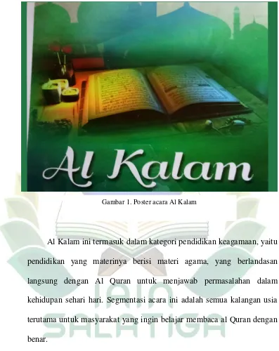 Gambar 1. Poster acara Al Kalam 