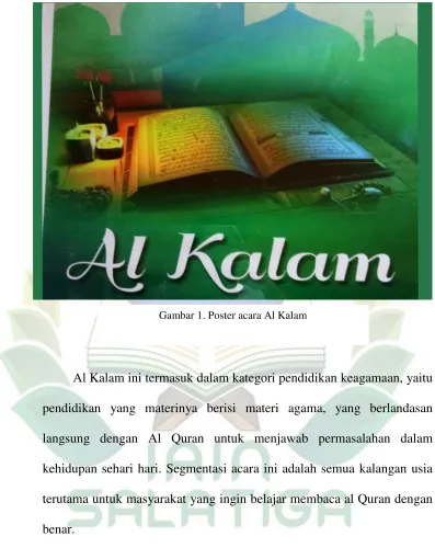 Gambar 1. Poster acara Al Kalam 