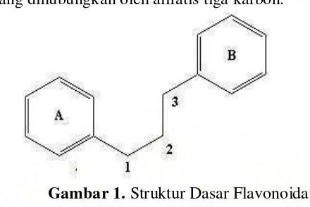 Gambar 1. Struktur Dasar Flavonoida 