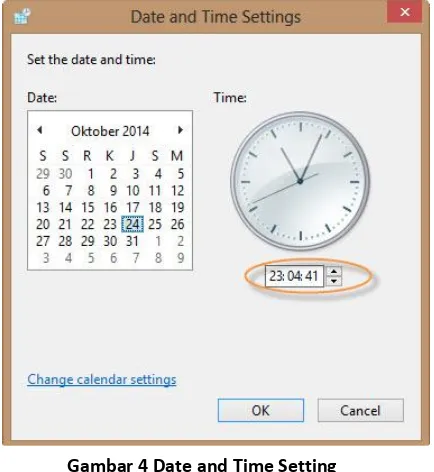 Gambar 4 Date and Time Setting 