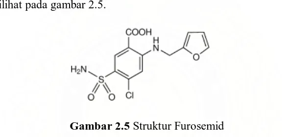 Gambar 2.5 Struktur Furosemid 