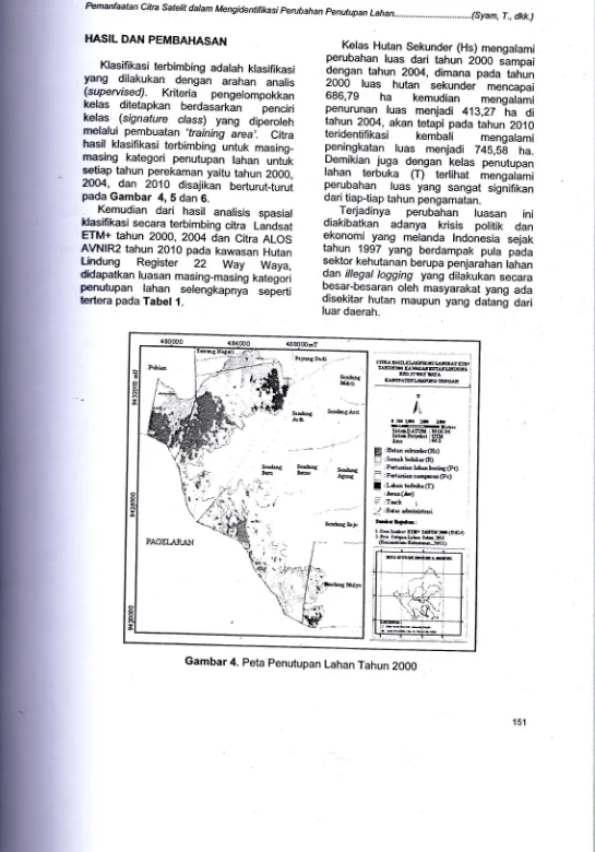 Gambar 4. Peta penutupan Lahan Tahun 2000