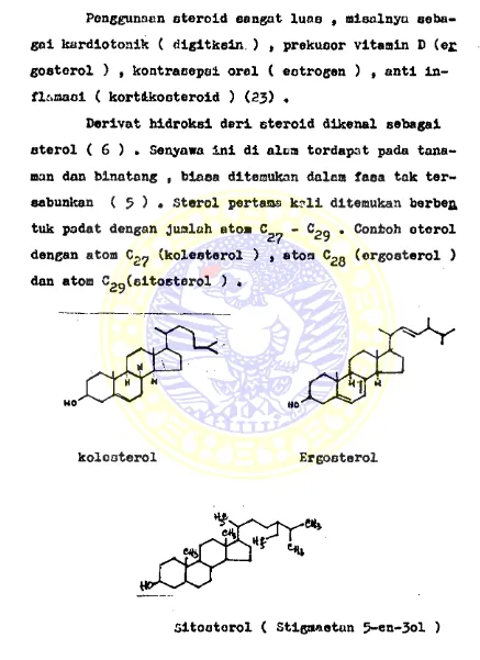 Gambar 2 5 struktur aolokul kolootorol » ergosterol f 