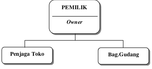 Gambar 3.1. Struktur Organisasi Toko Otentique Shop 