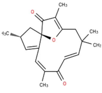 Fig. 1 : Chemical structure JatrophoneC20H24O3(11)