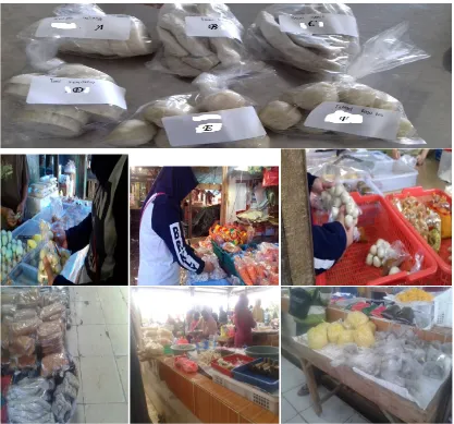 Gambar 7. Sampel otak-otak dan lokasi pengambilan sampel di 6 pasar diBandar Lampung