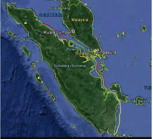 Gambar I. 2 Jalur pelayaran pulau Sumatera 