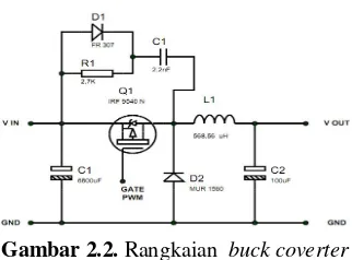 Gambar 2.2. Rangkaian  buck coverter 