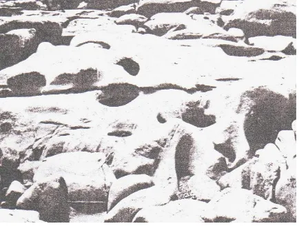 Gambar 9. Bentangan ini telah terukur dalam granit di aliran sungai James di Henrico, Virginia 