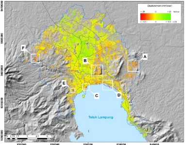 Figure 7. The land subsidence in Campang Raya 