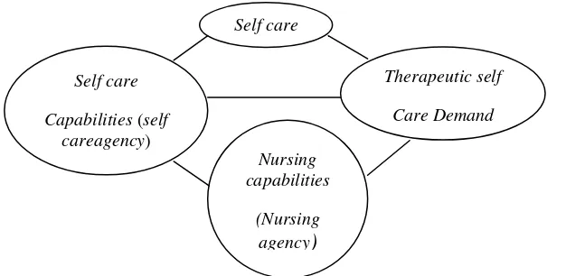 Gambar 2.2 Struktur self care terdiri atas tiga karakteristikmanusia yang saling berhubungan, namun berbeda secara herarki yaitu :a