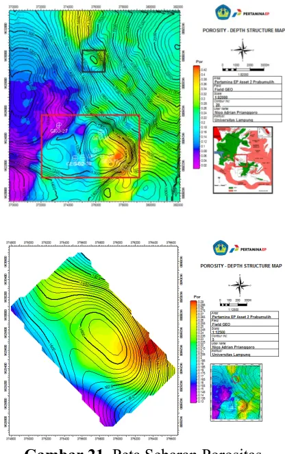 Gambar 21. Peta Sebaran Porositas