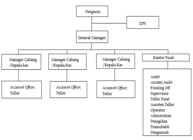 Gambar 3. 1 Struktur Organisasi BMT Taruna Sejahtera 
