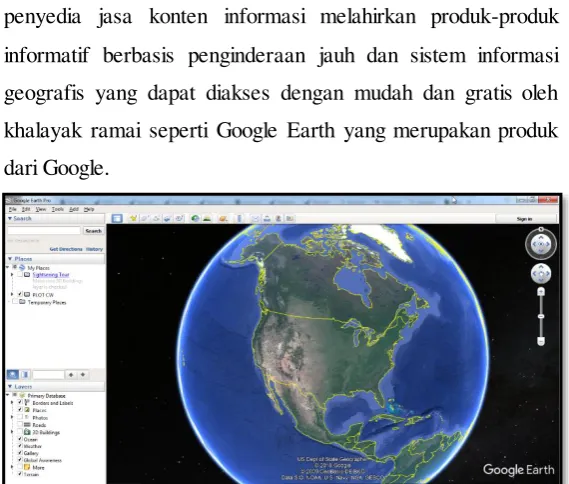 Gambar 1.6 Tampilan Google Earth Pro 