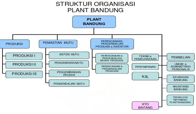 Gambar 2.1 Struktur Organisasi PT. Kimia Farma (Persero) Tbk Plant Bandung
