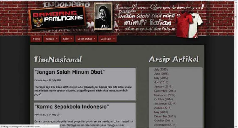 Gambar II.3 Website Pribadi Bambang Pamungkas 