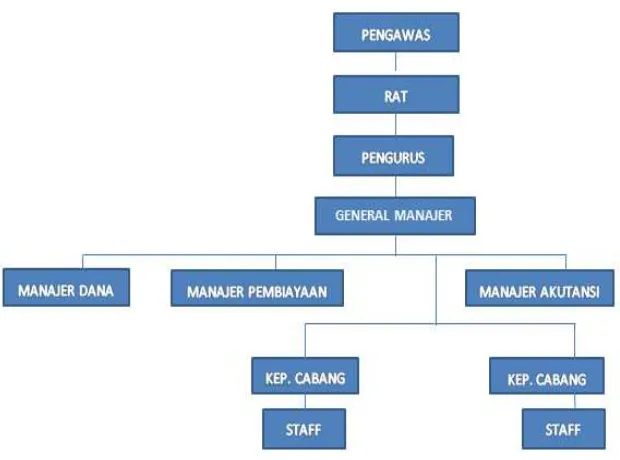 Gambar 3.1. Struktur Organisasi KSPPS BMT ANDA Salatiga 