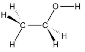 Gambar 1 Struktur Molekul Etanol 