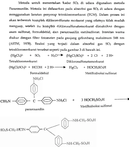 Gambar 3. Skema Reaksi Pembentukan Asam Pararosanilin Metil Sulfonat 
