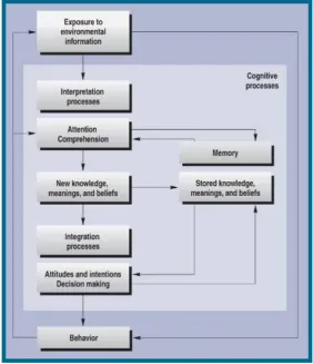 Gambar 1. A Cogitive Processing Model of Consumer Decision Making