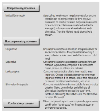 Gambar 4. Formal Models of Information Integration Processes in Choice