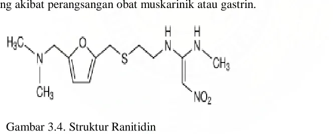 Gambar 3.4. Struktur Ranitidin 