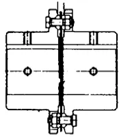 Fig. 2.1a-7 Multiple steel disc type ﬂexible coupling.