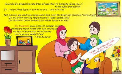 Figure 2. Illustration and narration when Akif is listening to his father’s story 