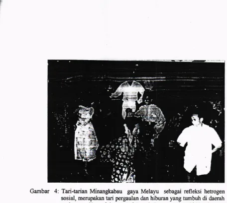 Gambar 4: Tari-tarian Minangkabau gaya Melayu sebagai refleksi hetrogen