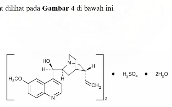 Gambar 4. Struktur Molekul Kina Sulfat 