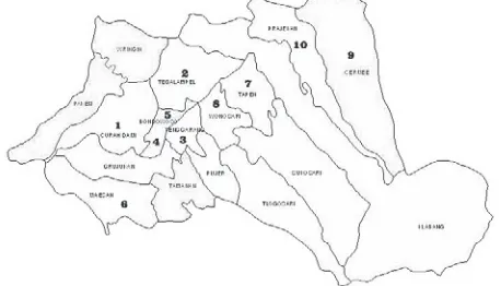 Gambar 1 Peta Lokasi Kegiatan di Kabupaten Bondowoso