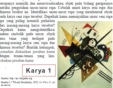 Gambar 1.7 Wassily Kandinsky, 1923,  On White II , oil 