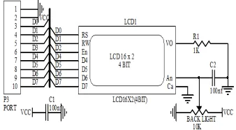 Gambar 6. Rangkaian minimum sistem AVR Atmega 16. 