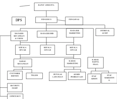 Gambar 3.3 Struktur Organisasi BMT Al-Hikmah 
