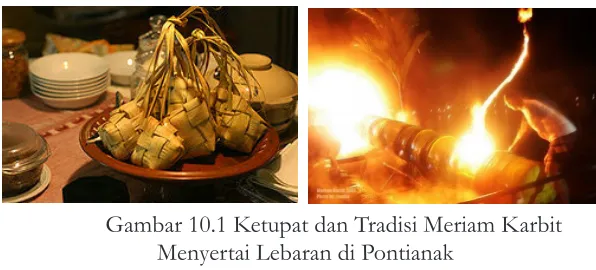 Gambar 10.1 Ketupat dan Tradisi Meriam Karbit 