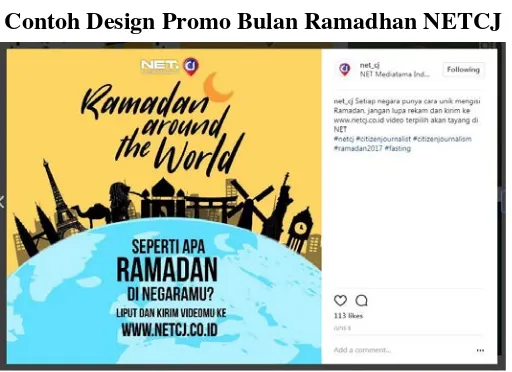 Gambar 4.4 Contoh Design Promo Bulan Ramadhan NETCJ  