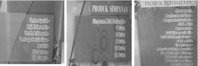 Gambar 0l.1: Produk-produk KSPS BMT-UGT Sidogiri Capem Jangkar Situbondo