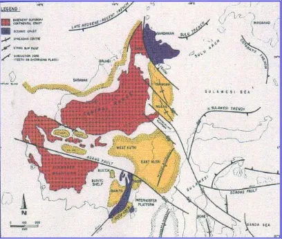 Gambar 2.2  Struktur Geologi Regional Kalimantan 