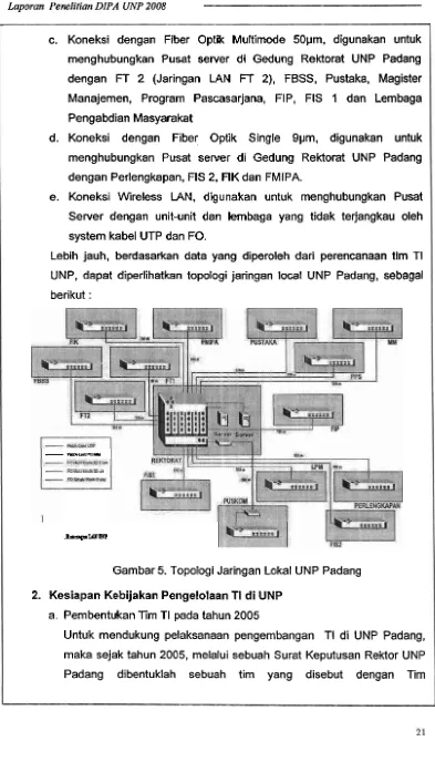 Gambar 5. Topologi Jaringan Lokal UNP Padang 