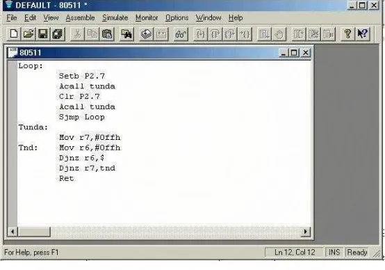 Gambar  3.   8051 Editor, Assembler, Simulator (IDE) 