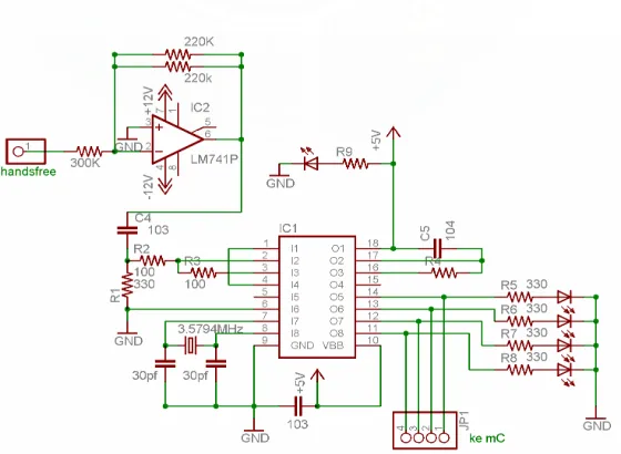 Gambar 3.4. Rangkaian DTMF Dekoder. 